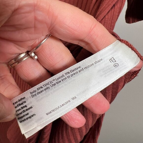 Eileen Fisher Bateau Neck Tunic Size Small Ribbed Deep Tumeric Lagenlook Minimal - Picture 10 of 10